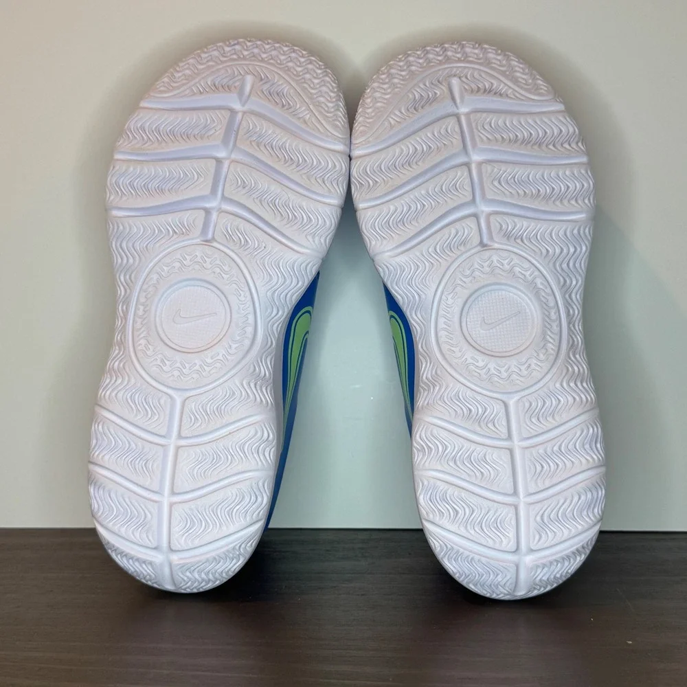 Nike Flex Runner 3 GS Slip On Running Shoes Photo Blue Vapor Green 5Y New